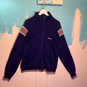 80s Varsity MacGregor Jacket Track Vintage Navy Large XL Athletic Sportswear Men